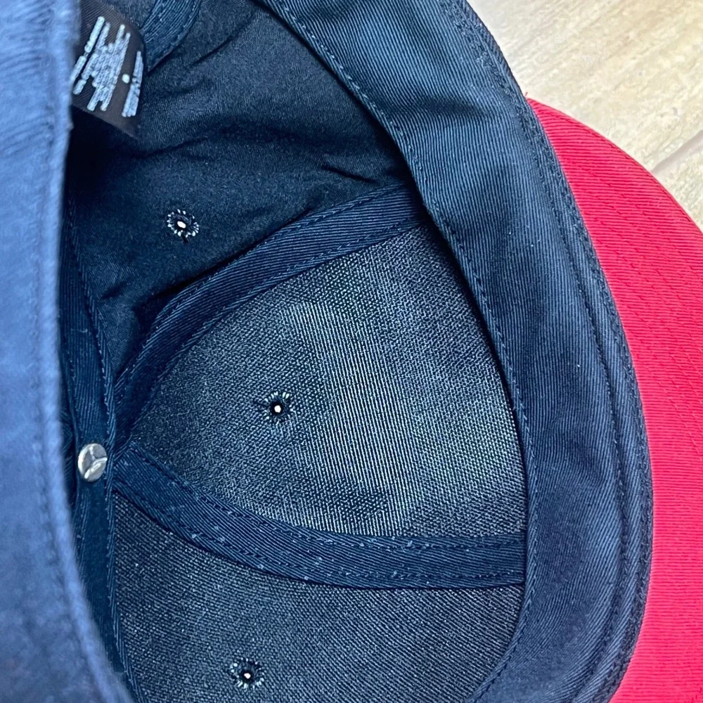 Jordan Jumpman Flat Brim Baseball Cap Navy Red 192169-010 Size 8